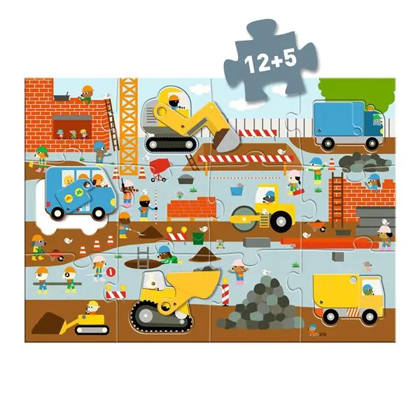 Puzzle Géant - Le chantier 12 pièces