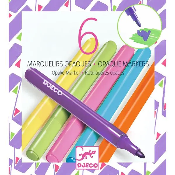 6 marqueurs opaques - Années 80