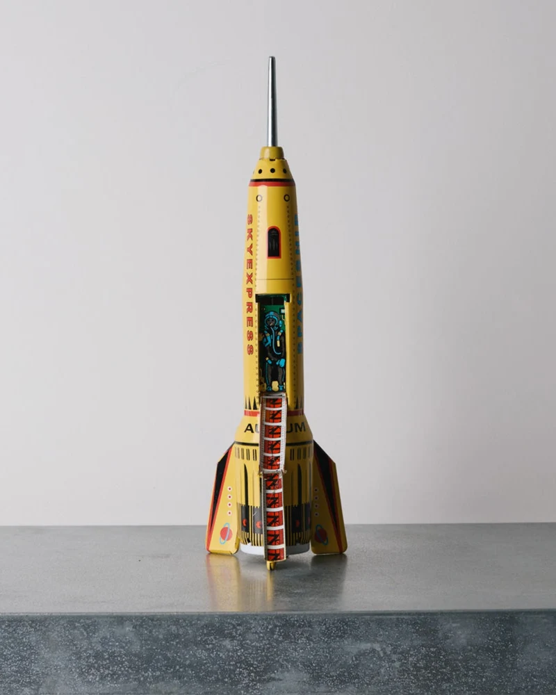 Die Blechfabrik - Jouet - Fusée Spatiale Jaune