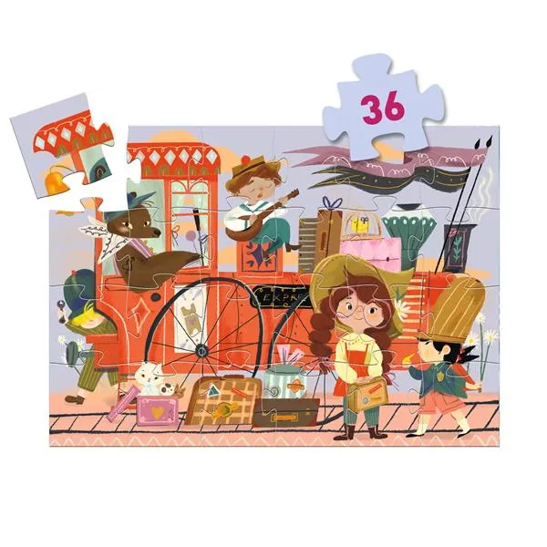 Puzzle silhouette - Le voyage de Mia, 36 pièces