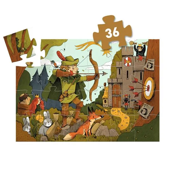 Puzzle silhouette - Robin des bois, 36 pièces