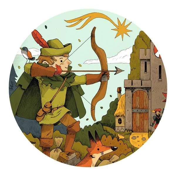 Puzzle silhouette - Robin des bois, 36 pièces