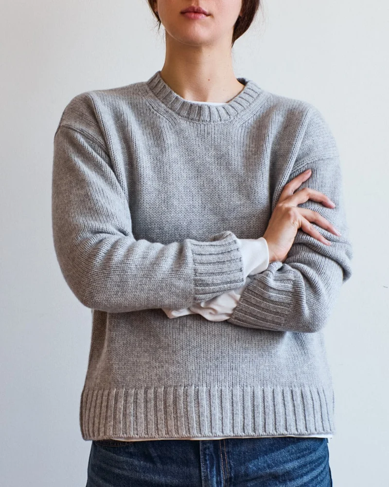 Merci - Pull En Laine - Gris