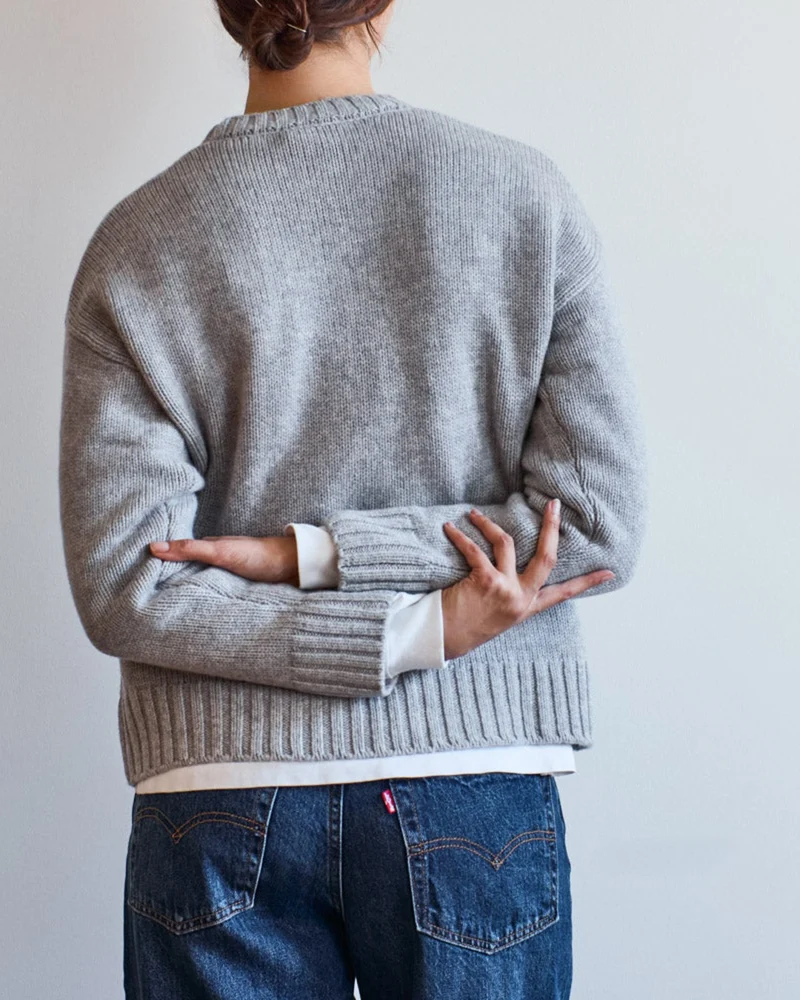 Merci - Pull En Laine - Gris