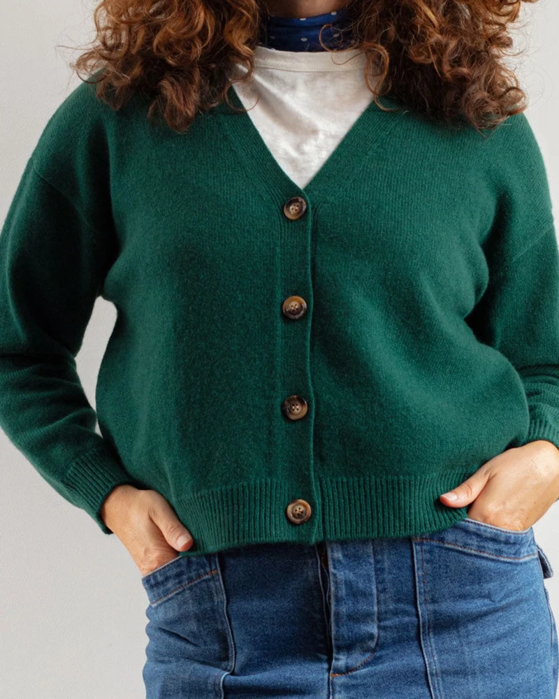 Merci - Gilet Lucia En Laine - Vert