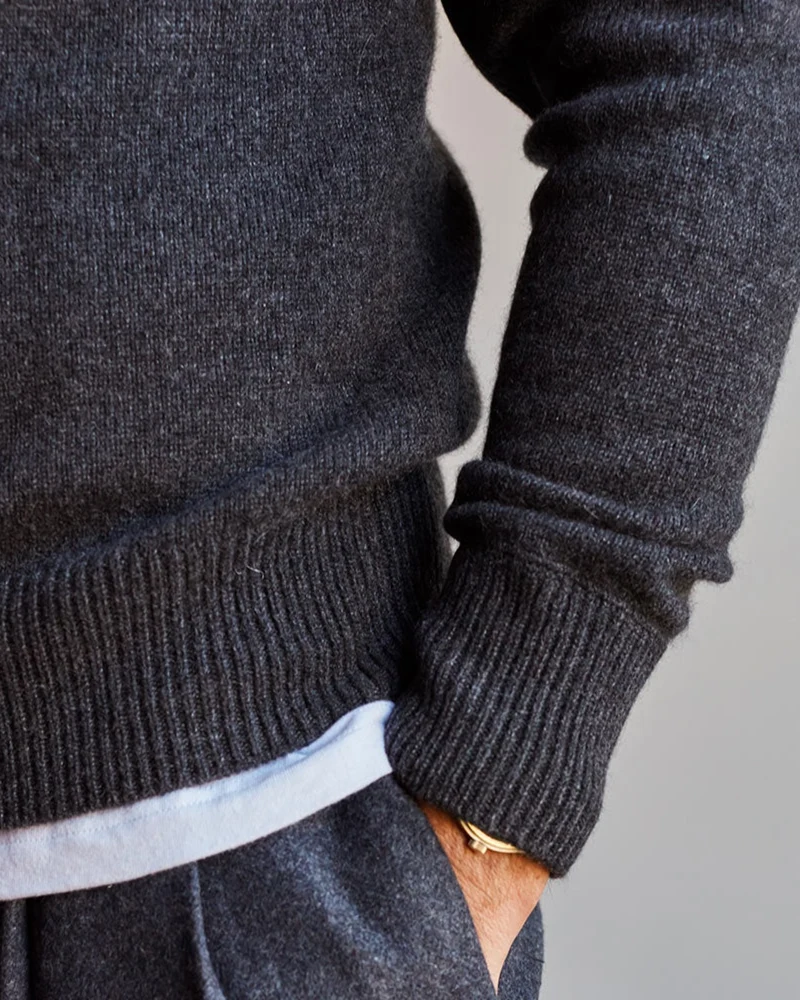 Merci - Pull Sweat Man En Cachemire - Charbon