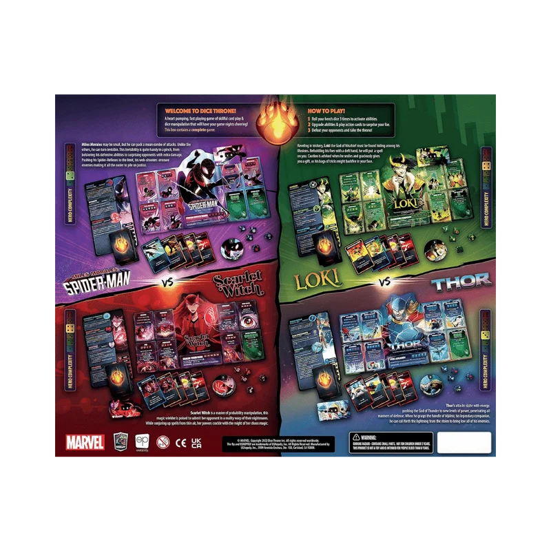 Marvel Dice Throne: 4-Hero Box - Scarlet Witch, Thor, Loki, and Spider-Man (EN)