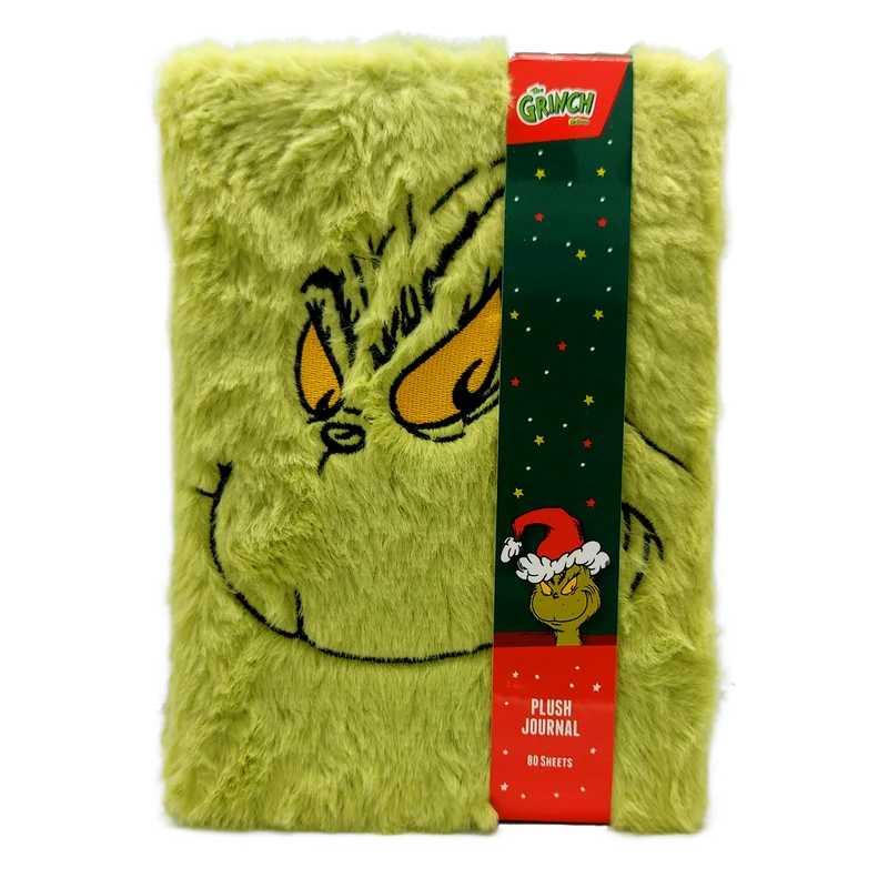 Cahier de notes Grinch en peluche
