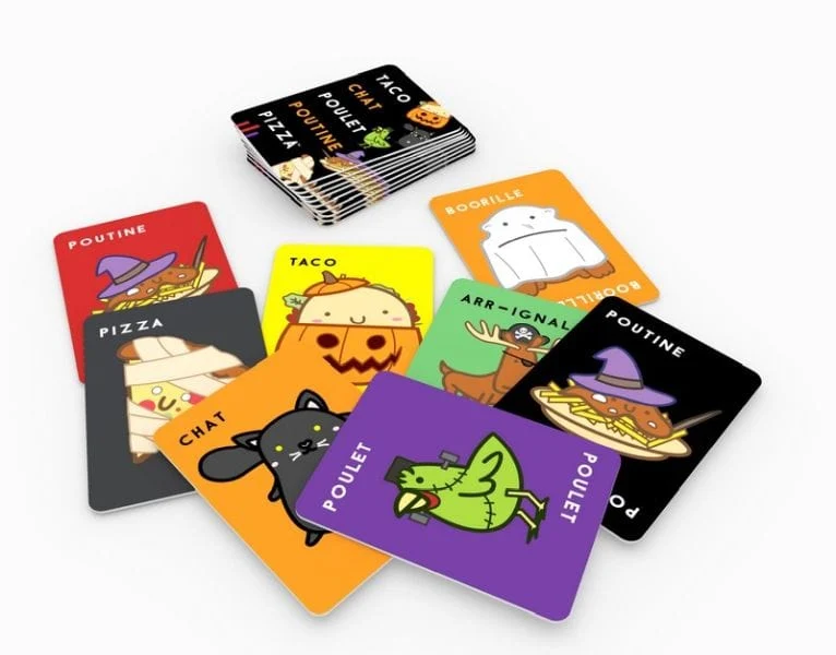 Taco, chat, poulet, poutine, pizza Halloween (FR)