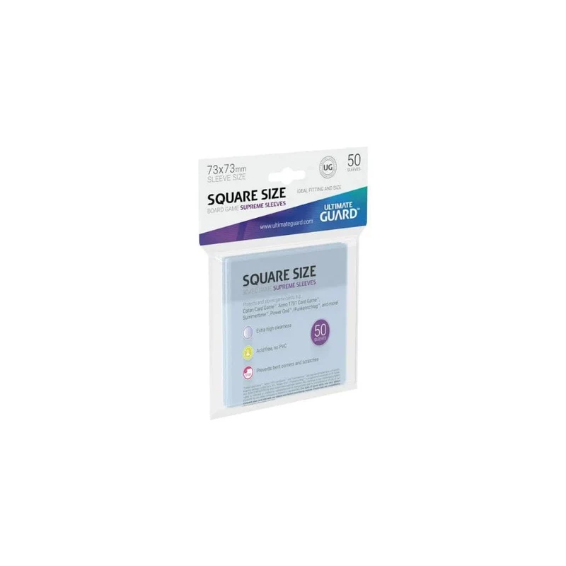 Sleeves: Ultimate guard Square 73x73mm (50)