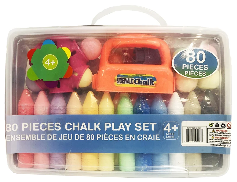 Ensemble de craies de trottoir 80 pièces