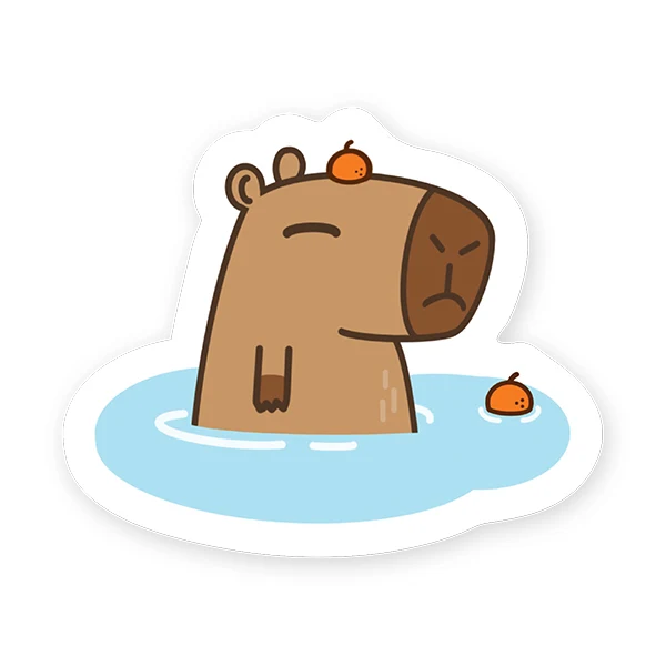 Autocollant Capybara