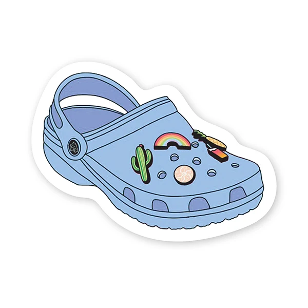 Autocollant Croc bleu