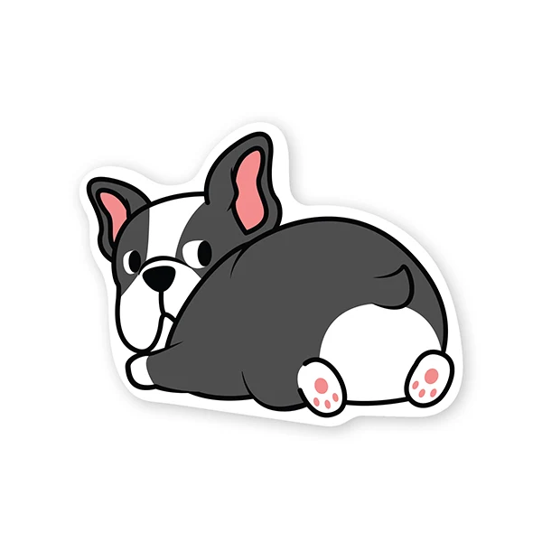 Autocollant Mignon Bulldog français