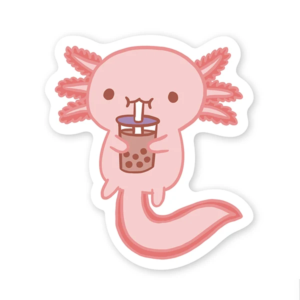 Autocollant Axoltl Bubble Tea