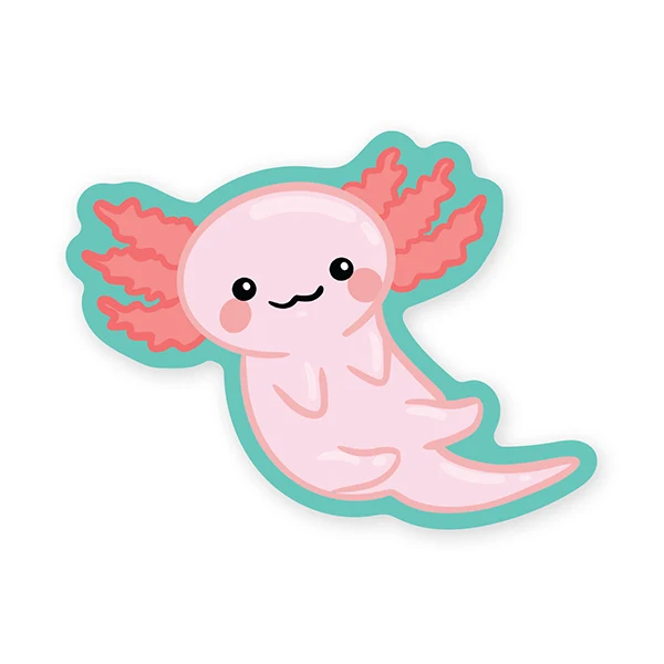 Autocollant Mignon Axolotl