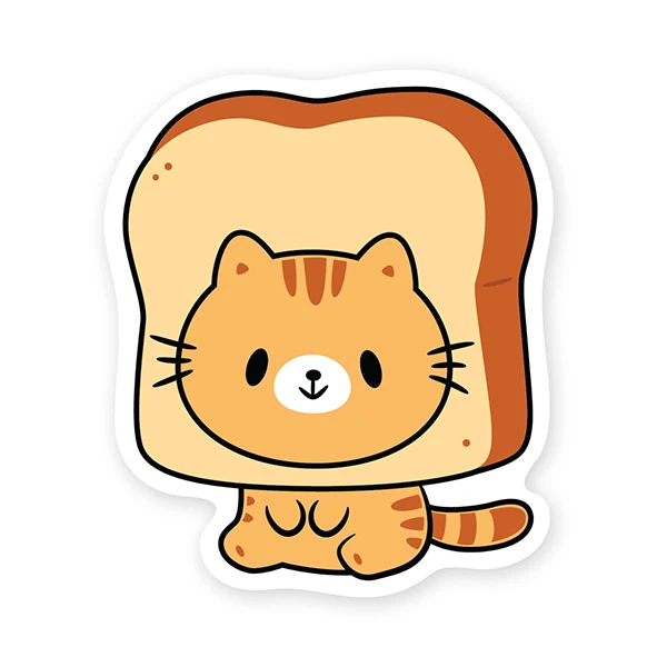 Autocollant Pain au chat