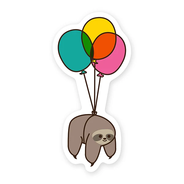 Autocollant Paresseux en ballon