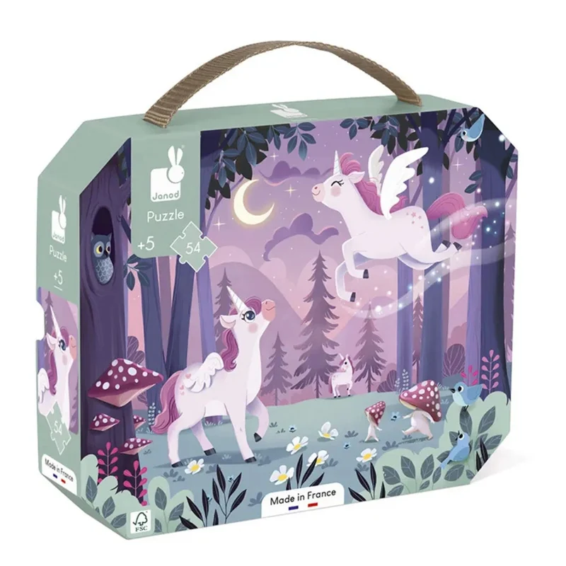 Casse-tête en valise licorne 54 pièces