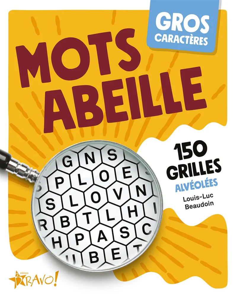 Mots abeille Gros caractères 150 grilles alvéolées