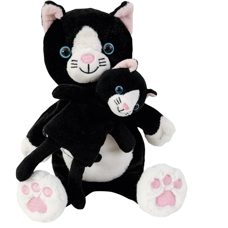 Marionnette maman et bébé chat