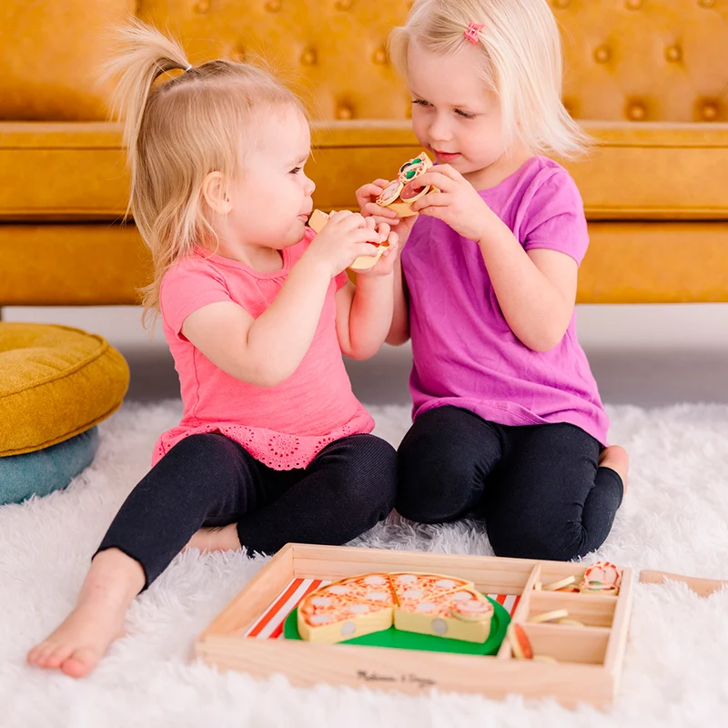 Ensemble de jeu Pizza - Aliments en bois