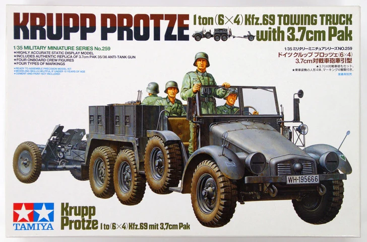 Modèle à coller Krupp Protze Camion remorque