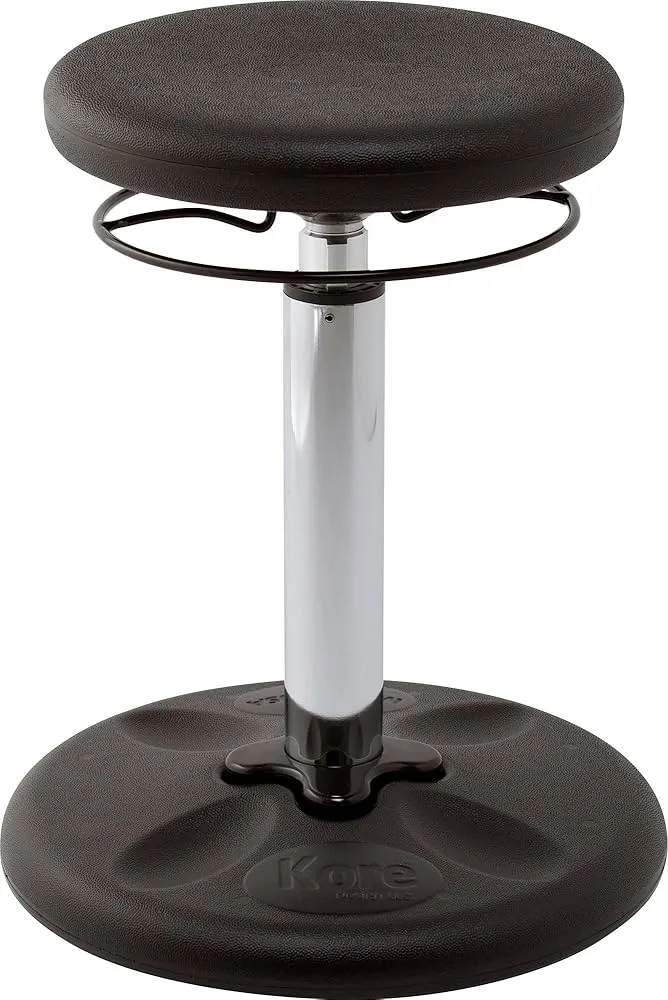 Tabouret oscillant ajustable Kore - Conique noire