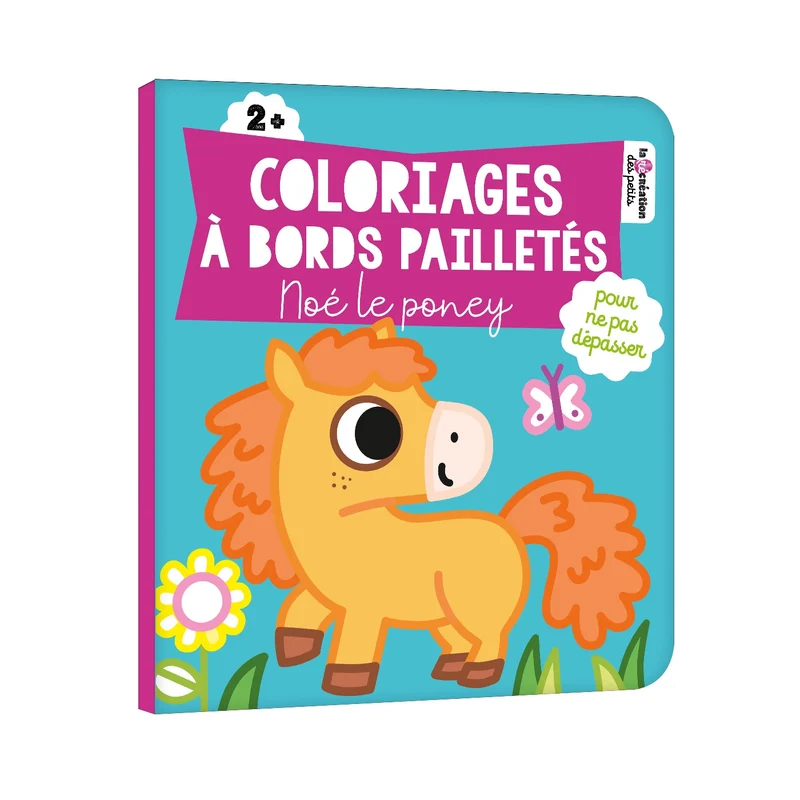 Coloriages à bords pailletés Noé le poney