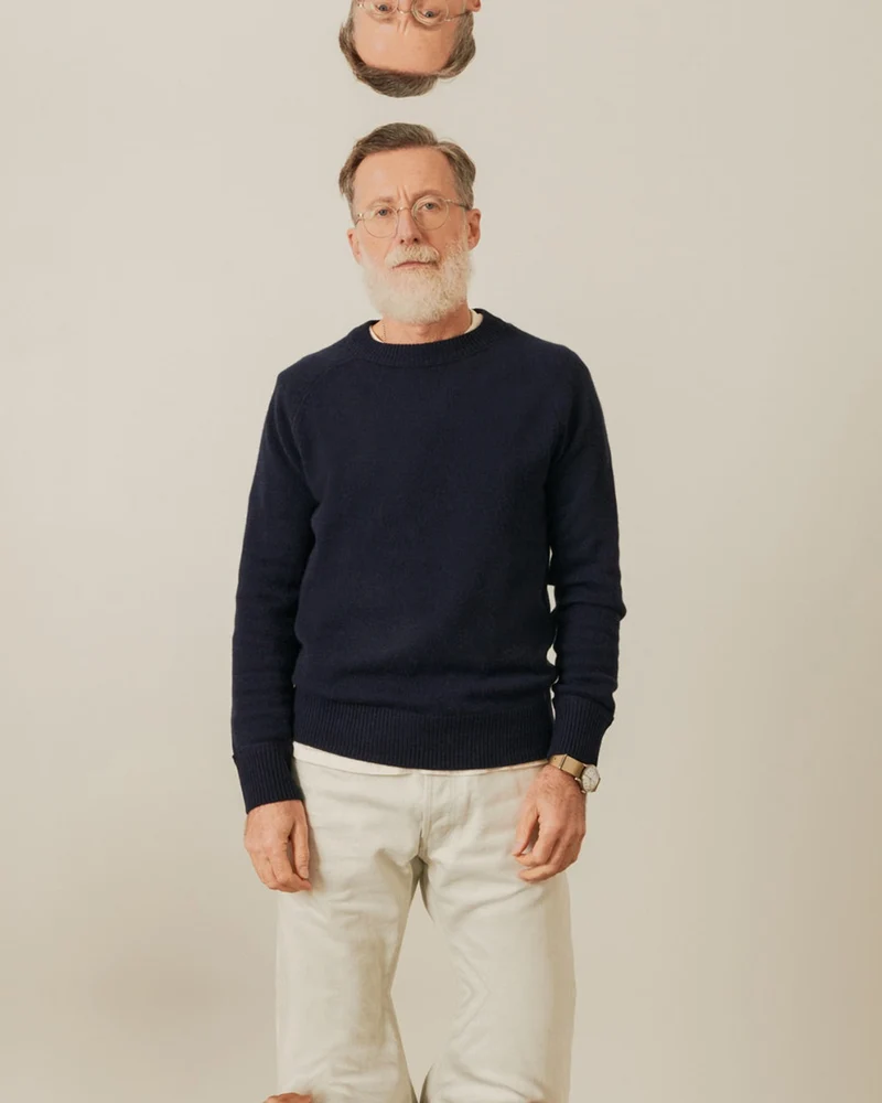 Merci - Pull Boxy En Cachemire - Bleu Marine