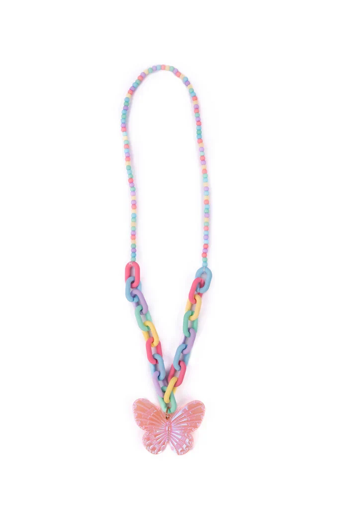 Collier papillon kaléidoscope
