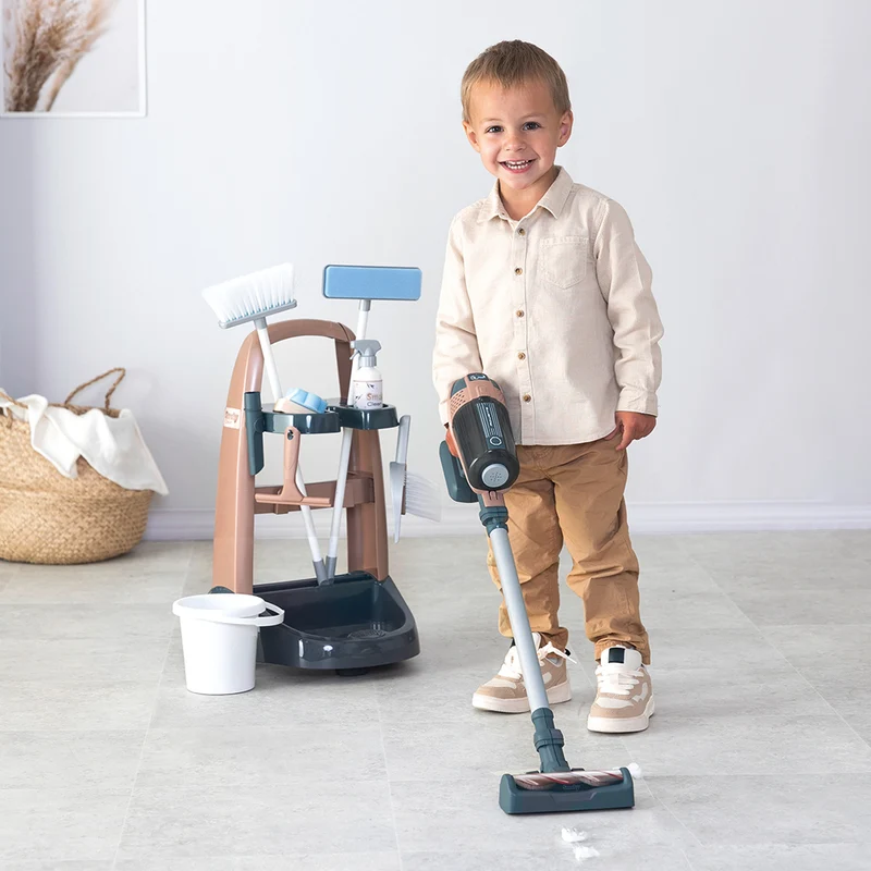 Smoby - Rowenta Chariot Ménage + Aspirateur