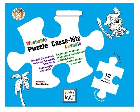 Casse-tête à colorier 12 mcx, Pirates
