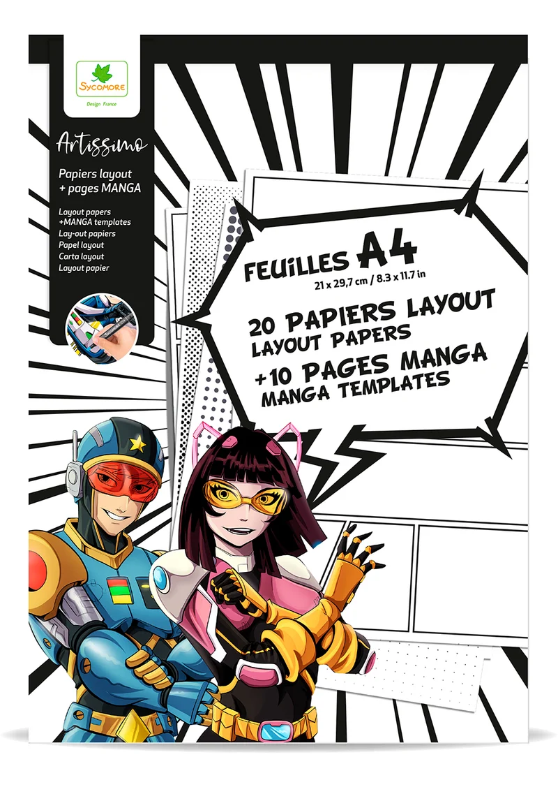 Artissimo- 20 papiers layout et 10 pages Manga