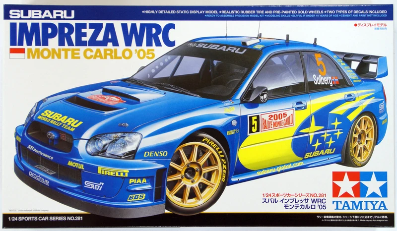 Modèle à coller subaru impreza wrc monte carlo '05