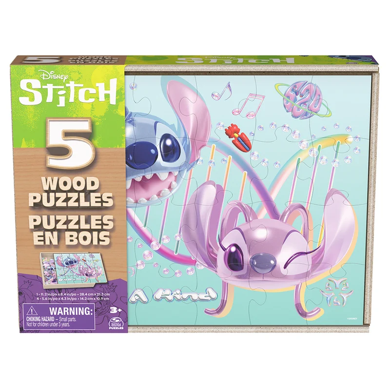 Casse-tête en bois 5 en 1 - Stitch