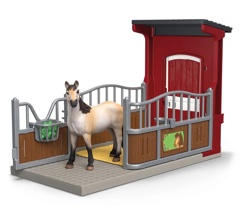 Ponybox avec une jument Mustang