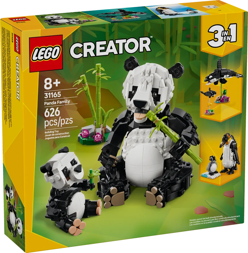 Les animaux sauvages : la famille de pandas