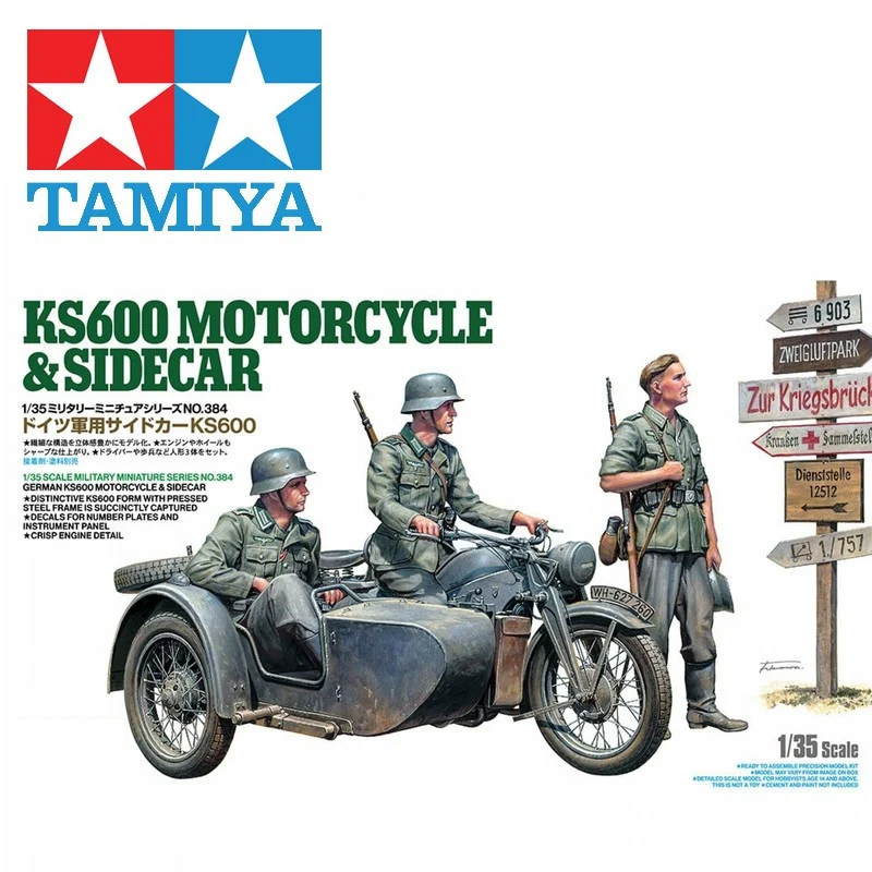 Modèle à coller Moto ks600 & sidecar, 1/35