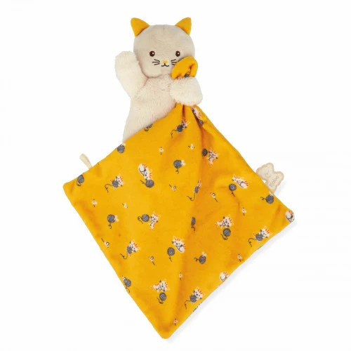 Doudou chat jaune