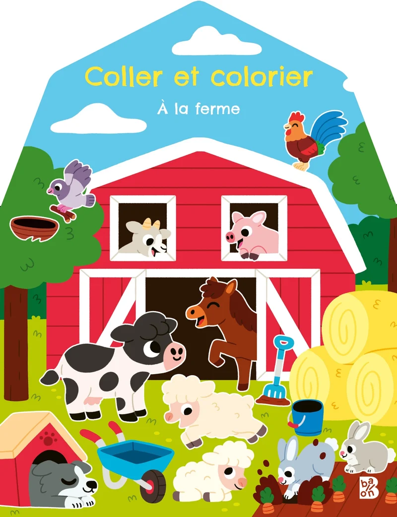 À la ferme Coller et colorier