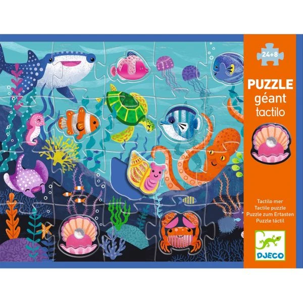 Puzzle géant - Tactilo mer, 24 pièces