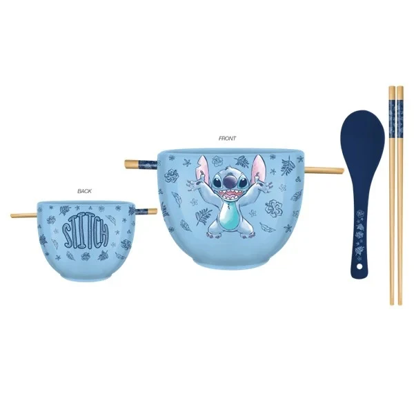 Bol à Ramen Lilo & Stitch avec baguettes/cuillère