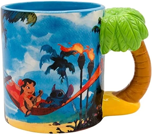 Tasse Lilo & Stitch avec arbre scuplté