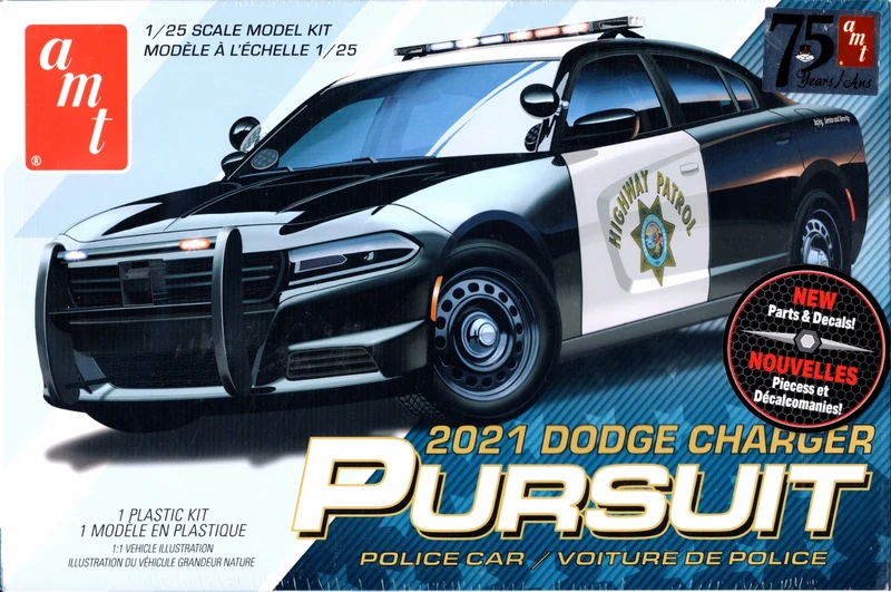 Modèle à coller 21 Dodge charger police 1/25