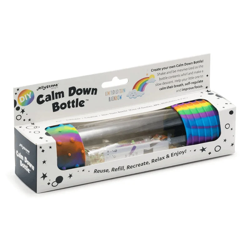 Bouteille retour au calme DIY Arc-en-ciel