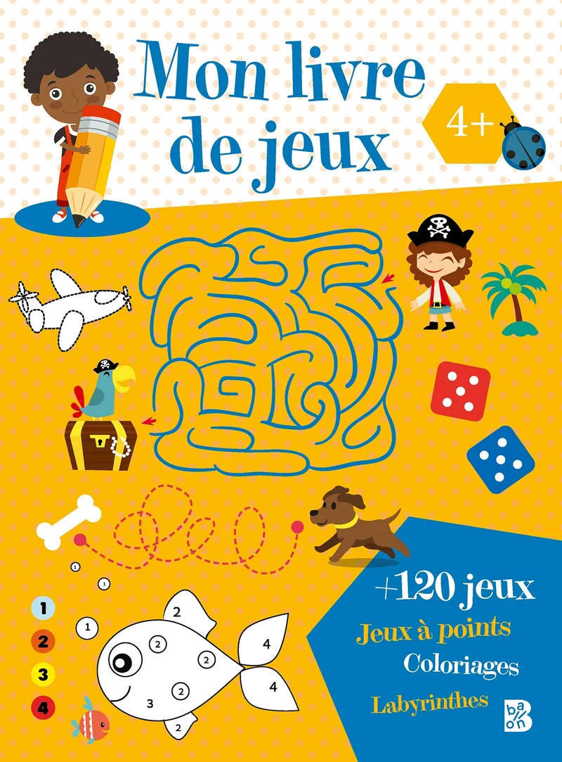 Mon livre de jeux et coloriages