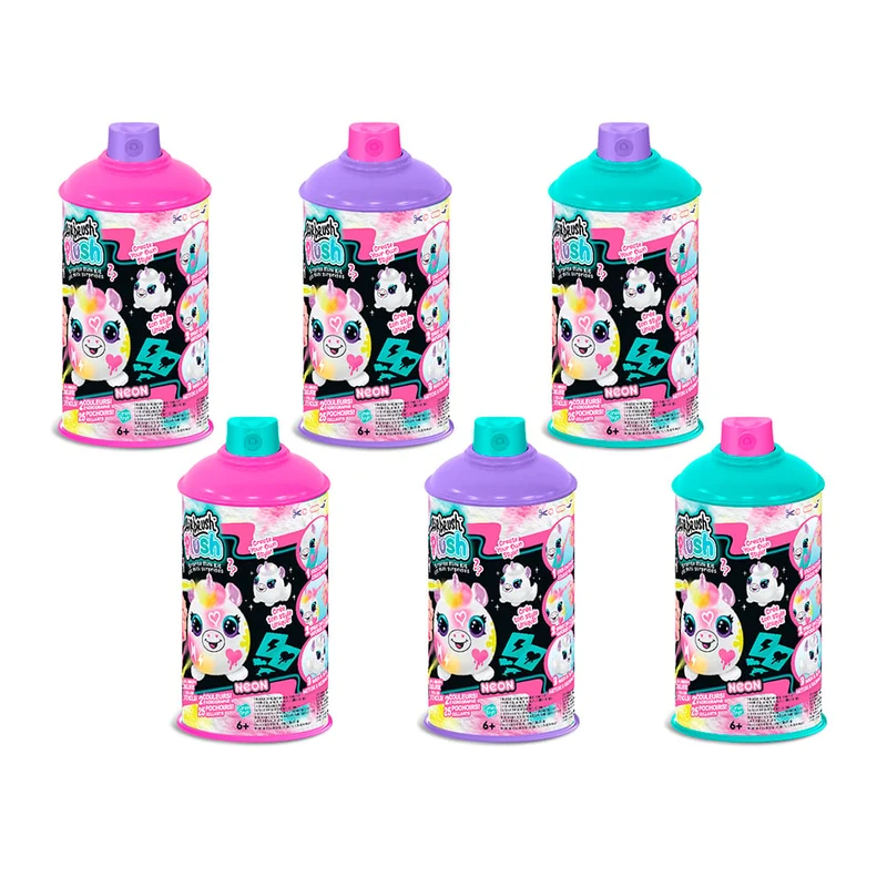 Airbrush - Peluche mystère néon mini à colorer