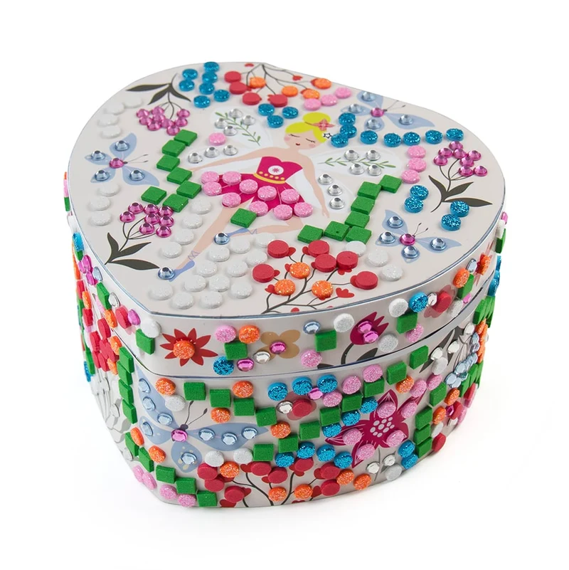 Boîte à musique Cœur Ballerine 3D Mosaïques