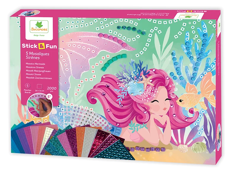 Stick'N Fun - Extra-large 5 Mosaïques sirènes